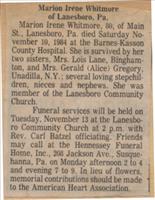 Whitmore, Marion Irene